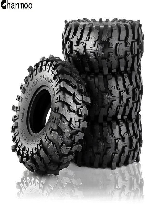 Chanmoo 1.9 Crawler Tires 1/10 RC Soft Rubber Mud Tyres 118mm With Foam Insert For RC Crawler Car Traxxas TRX4 Axial SCX10 SCX10 II RC4WD D90 D110 TF2 Tamiya CC01 Gen8 1.9 Beadlock Wheel Rims 4PCS - Image 4
